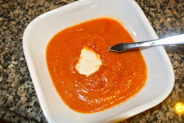 roasted tomato and garlic soup