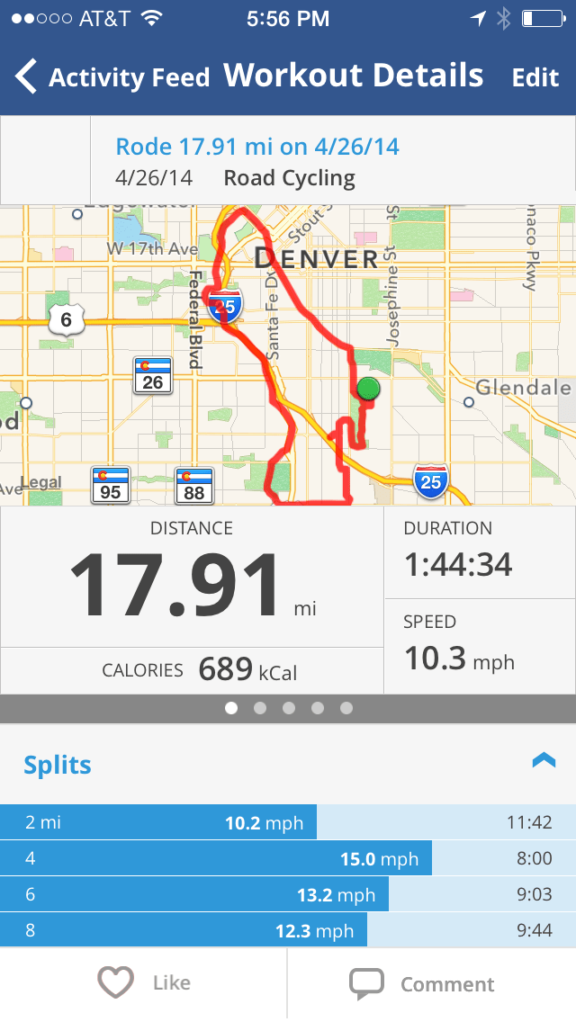 18 mile bike ride
